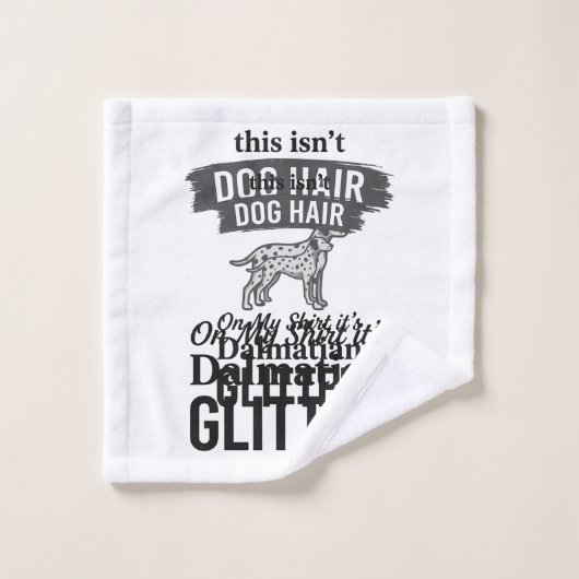 Conception de citation de cheveux de chien drôle d (Gant de toilette)