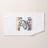 Conception de citation de flux de pêche de Noël (Serviette à main)