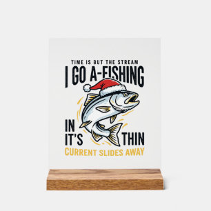 Conception de citation de ruisseau de pêche de Noë