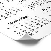 Conception de clavier de piano Affiche de calendri (Coin)