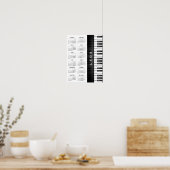 Conception de clavier de piano Affiche de calendri (Cuisine)