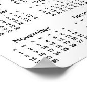 Conception de clavier de piano Affiche de calendri (Coin)