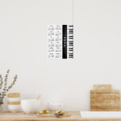 Conception de clavier de piano Affiche de calendri (Cuisine)