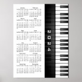 Conception de clavier de piano Poster de calendrie (Devant)