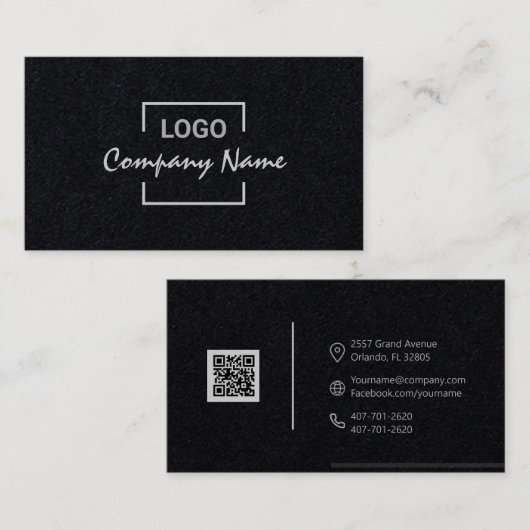Conception de code-barres Carte de visite professi (Devant / Derrière)