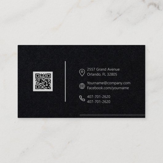 Conception de code-barres Carte de visite professi (Dos)