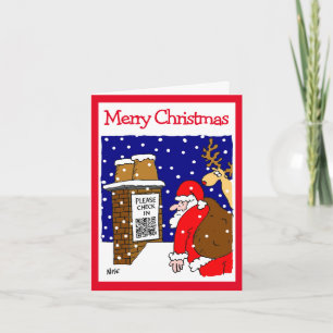 Conception de code QR du Père Noël Carte de Noël d