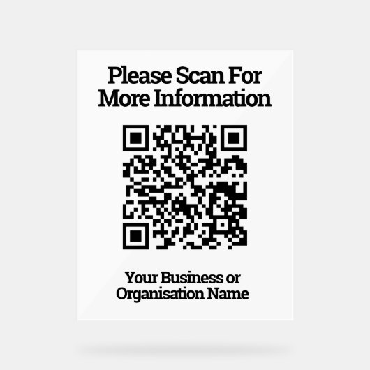 Conception de code QR information (Recto)