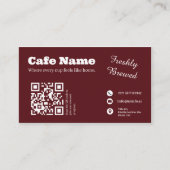 Conception de code QR pour carte de visite de Café (Devant)