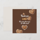 Conception de coeur de Merci personnalisé (Devant / Derrière)