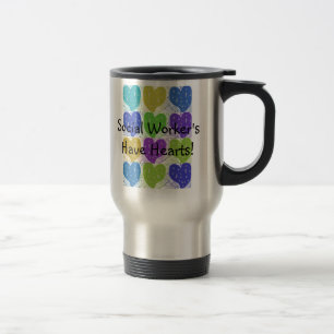 Conception de coeurs de tasse de voyage
