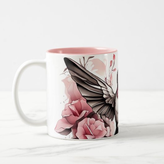 Conception de colibris mignonnes sur une Mug à caf (Gauche)