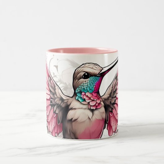 Conception de colibris mignonnes sur une Mug à caf (Centre)