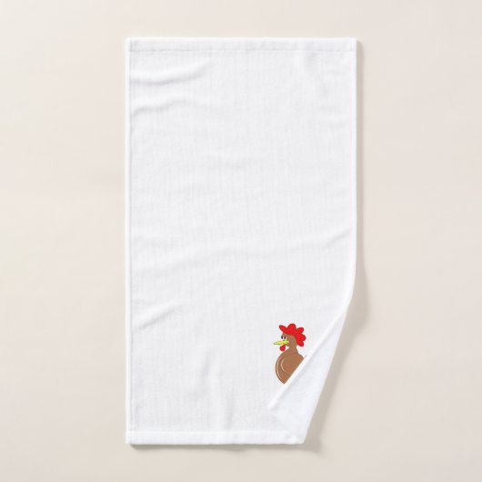 Conception de coq Monogrammé (Serviette à main)