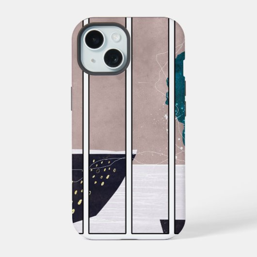 conception de coque abstraite pour iphone 15 (Verso)