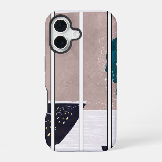 conception de coque abstraite pour iphone 16 (Verso)