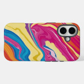 Conception de coque de téléphone en marbre Tie-Dye (Verso (horizontal))