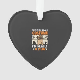 Conception de costume humain drôle de pug Hallowee