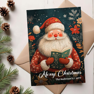 Conception de cottagecore pour carte de Noël vinta