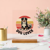Conception de coucher de soleil de chien mignon gr (Mariage)