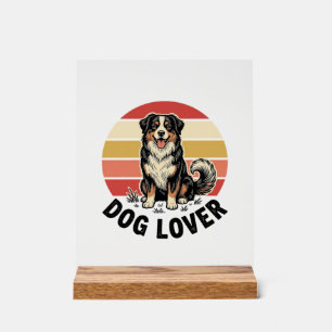 Conception de coucher de soleil de chien mignon gr