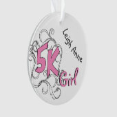 Conception de coureuse de 5k fille rose personnali (devant)