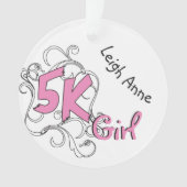 Conception de coureuse de 5k fille rose personnali (devant)