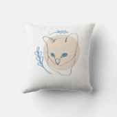 Conception de Coussin de Chat aux Yeux Bleus Minim (Verso)