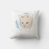 Conception de Coussin de Chat aux Yeux Bleus Minim (Recto)
