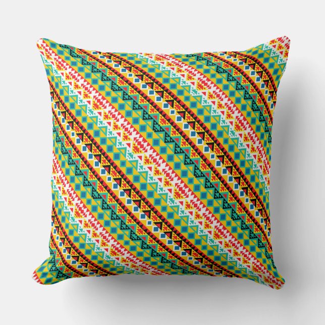 Conception de Coussin Jetable avec Motifs Aztèques (Recto)
