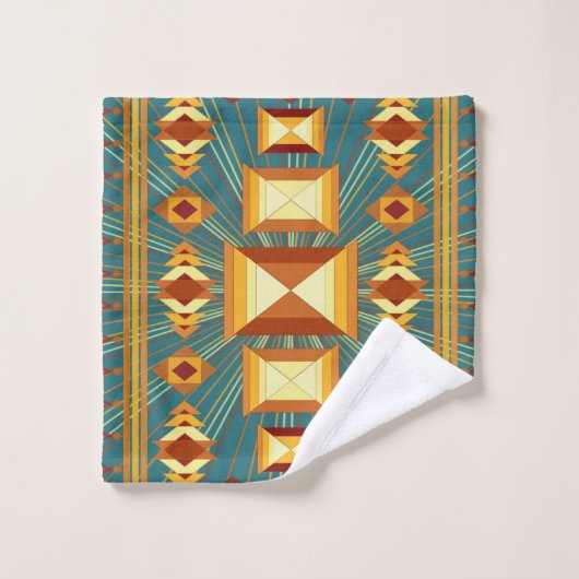 Conception de couverture indienne des rayons du so (Gant de toilette)