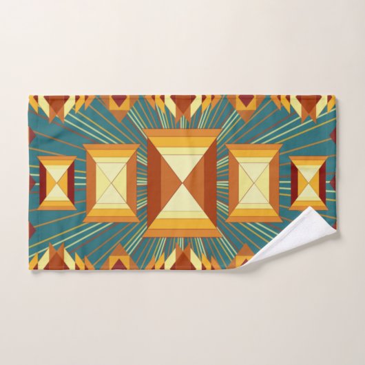 Conception de couverture indienne des rayons du so (Serviette à main)