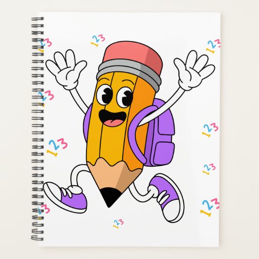 Conception de crayon amical pour la rentrée des cl (Devant)