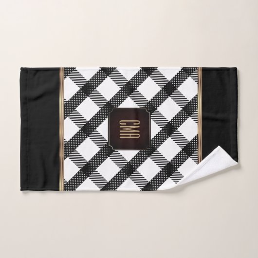 Conception de crise en noir et blanc (Serviette à main)