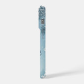 Conception de cristal de neige de Noël bleu doux e (Côté gauche)