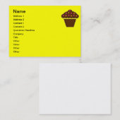 CONCEPTION DE CUPCAKE CARTE DE VISITE (Devant / Derrière)