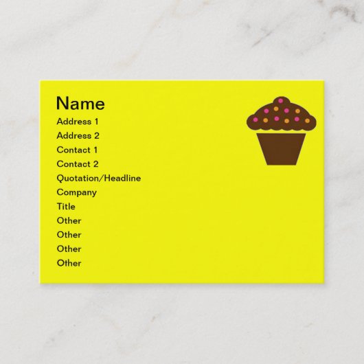 CONCEPTION DE CUPCAKE CARTE DE VISITE (Devant)