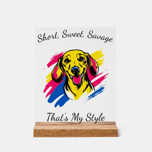 Conception de dachshund en pop art personnalisable (Recto)