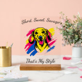Conception de dachshund en pop art personnalisable (Mariage)
