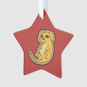 Conception De Dessin De Chien Jaune Et Rouge (devant)