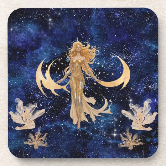 Conception de dessous de verre de beauté céleste (Devant)