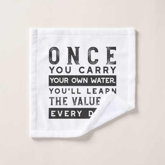 Conception de devis de sagesse - Valeur de chaque (Gant de toilette)