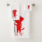 Conception de Diable Rouge Monogrammé (En situation)