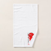 Conception de Diable Rouge Monogrammé (Serviette à main)