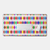 Conception de diamants arlequin colorés blanc (Clavier et souris)