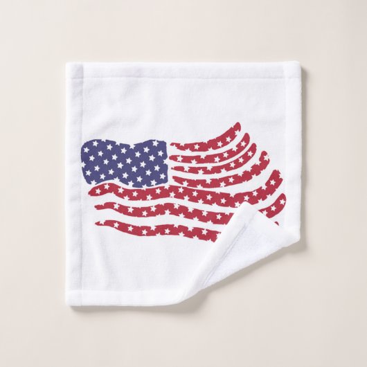 Conception de drapeau bleu blanc rouge (Gant de toilette)