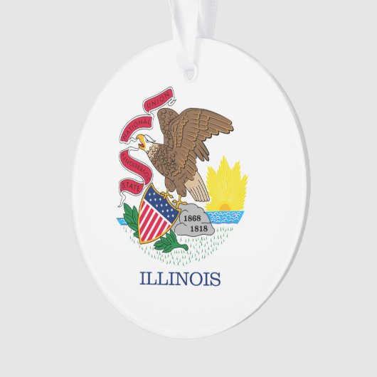 Conception de drapeau d'état de l'Illinois (devant)