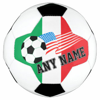 Conception de drapeau italo-américain de football