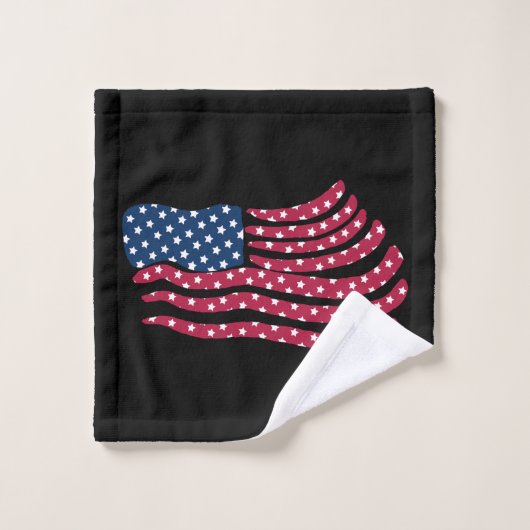 Conception de drapeau rouge blanc et bleu (Gant de toilette)