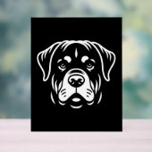 Conception de face minimaliste Rottweiler - Gras (Neutre)